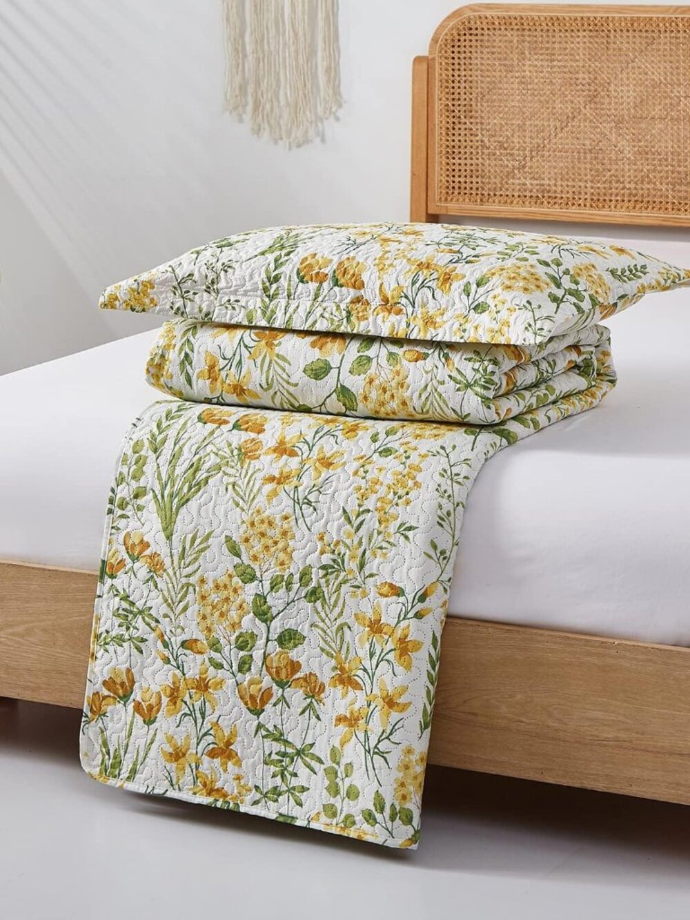 Floral Quilt Sets Full/Queen Size Reversible Countryside Bedspread Coverlets Lig - Picture 7 of 7